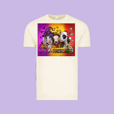 Hallothanksmas Heifers Vintage Tee Designed By Jasminsmagicworld