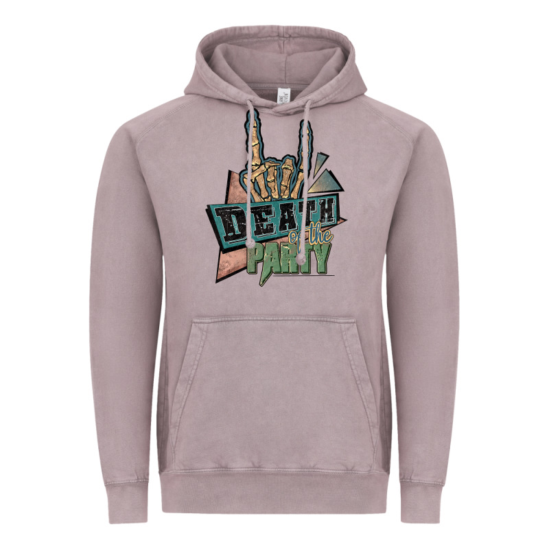 Death Of The Party White Vintage Hoodie by JahusDesignShop | Teevron