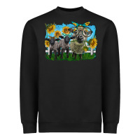 Black cute hempshire sheep family Heavyweight Sweatshirt - LillyAllenDesigns