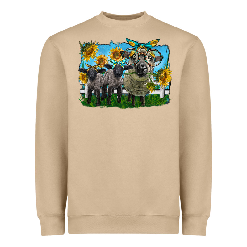 Cute Hempshire Sheep Family Heavyweight Sweatshirt by LillyAllenDesigns | Teevron
