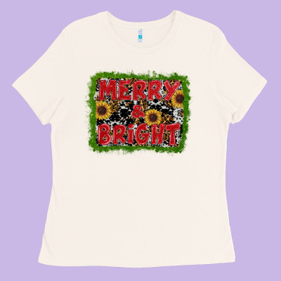 Marry And Bright Ladies Tee Designed By Ranaportraitstore