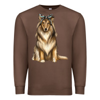 Chestnut collie with bandanna Premium Sweatshirt - texasbilliewilder