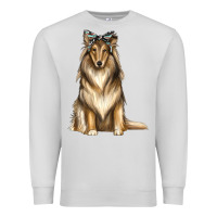 Dove Grey collie with bandanna Premium Sweatshirt - texasbilliewilder