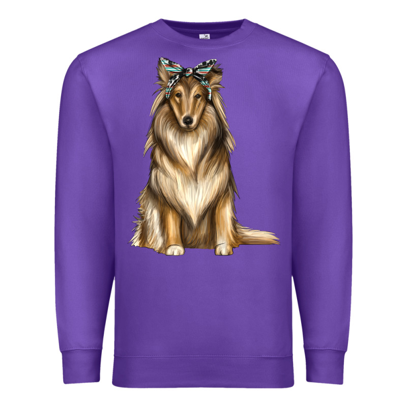 Collie With Bandanna Premium Sweatshirt by texasbilliewilder | Teevron