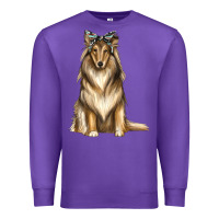 Purple collie with bandanna Premium Sweatshirt - texasbilliewilder