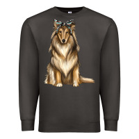 Smoke collie with bandanna Premium Sweatshirt - texasbilliewilder