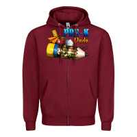 Burgundy pre k dude Zipper Hoodie - BundleAndBundleShop
