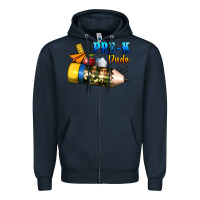 Navy pre k dude Zipper Hoodie - BundleAndBundleShop