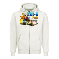 Oatmeal Heather pre k dude Zipper Hoodie - BundleAndBundleShop