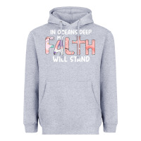 Heather Grey Oceans Deep My Faith Will Stand Heavyweight Hoodie - Bettercallsaul