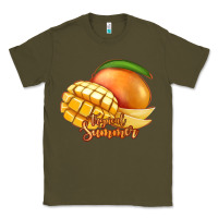 Army Green Mango Tropical Summer Classic Tee - Jasminsmagicworld