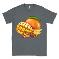 Charcoal Heather Mango Tropical Summer Classic Tee - Jasminsmagicworld
