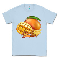 Dusty Blue Mango Tropical Summer Classic Tee - Jasminsmagicworld