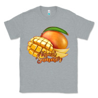 Heather Grey Mango Tropical Summer Classic Tee - Jasminsmagicworld