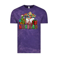 Cloud Purple feliz navidad Spanish Christmas Vintage Tee - Jasminsmagicworld