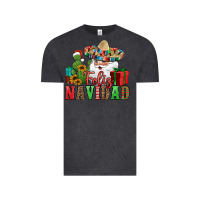 Vintage Black feliz navidad Spanish Christmas Vintage Tee - Jasminsmagicworld