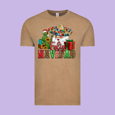 Feliz Navidad Spanish Christmas Vintage Tee Designed By Jasminsmagicworld