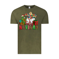 Vintage Olive feliz navidad Spanish Christmas Vintage Tee - Jasminsmagicworld