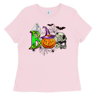 Bubblegum Pink boo halloween Ladies Tee - Zillion Design Studio