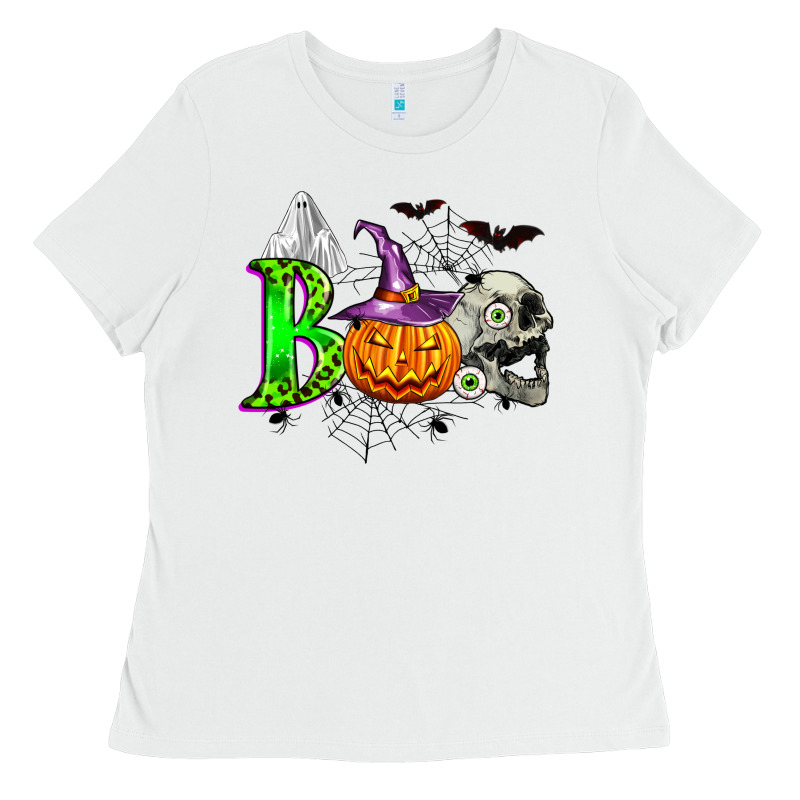 Boo Halloween Ladies Tee by Zillion Design Studio | Teevron