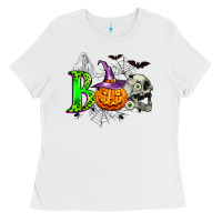 White boo halloween Ladies Tee - Zillion Design Studio