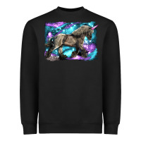 Black black unicorn Heavyweight Sweatshirt - LillyAllenDesigns