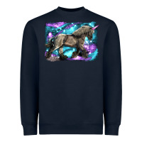 Navy black unicorn Heavyweight Sweatshirt - LillyAllenDesigns