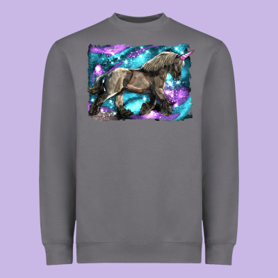 Black Unicorn Heavyweight Sweatshirt Designed By Lillyallendesigns