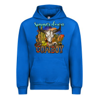 Cobalt simmer down cowboy Urban Hoodie - OliviaCreatesArt
