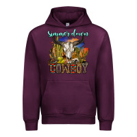 Mauve Wine simmer down cowboy Urban Hoodie - OliviaCreatesArt