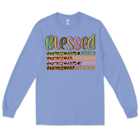 Colony Blue retro blessed redeemed quotes Long Sleeve Tee - MaliasSmallBusiness