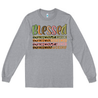 Heather Grey retro blessed redeemed quotes Long Sleeve Tee - MaliasSmallBusiness