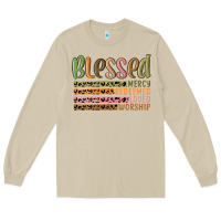 Mushroom retro blessed redeemed quotes Long Sleeve Tee - MaliasSmallBusiness