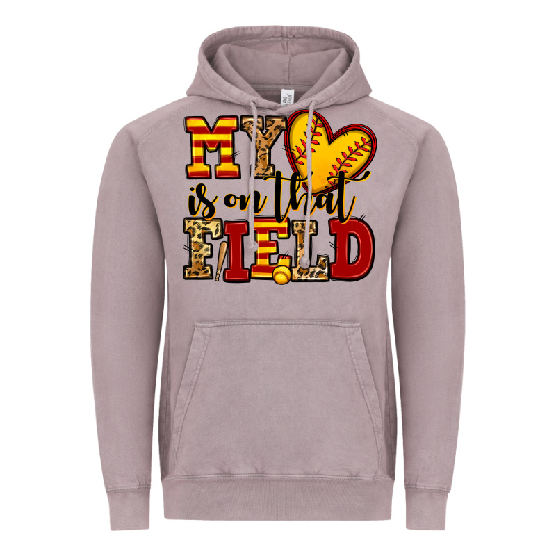 My Heart Is On That Field Softball Vintage Hoodie by Jasminsmagicworld | Teevron
