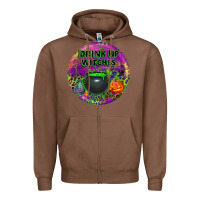 Chestnut halloween round earrings Zipper Hoodie - BundleAndBundleShop