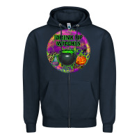 Navy halloween round earrings Zipper Hoodie - BundleAndBundleShop