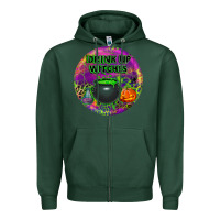 Sports Green halloween round earrings Zipper Hoodie - BundleAndBundleShop