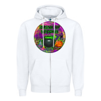 White halloween round earrings Zipper Hoodie - BundleAndBundleShop