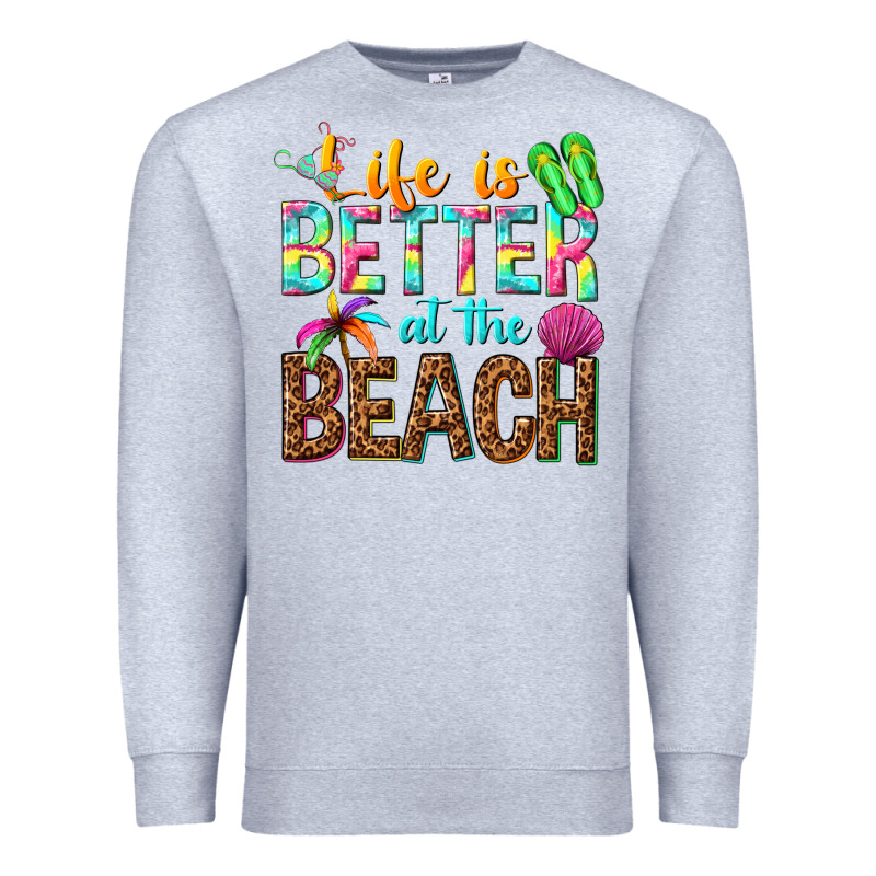 Life Is Better At The Beach Premium Sweatshirt by NancyCooperArtShop | Teevron