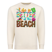 Sandshell Life is better at the beach Premium Sweatshirt - NancyCooperArtShop