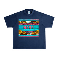 Navy cowhide leopard sunflowers mama Urban Heavy Tee - BarkalooDesign