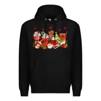 Black Christmas coffee cups Premium Hoodie - texasbilliewilder
