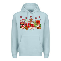 Blue Mist Christmas coffee cups Premium Hoodie - texasbilliewilder