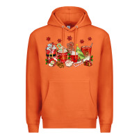 Carrot Christmas coffee cups Premium Hoodie - texasbilliewilder