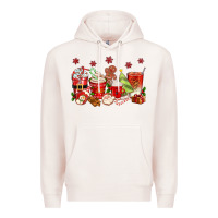 Pale Pink Christmas coffee cups Premium Hoodie - texasbilliewilder
