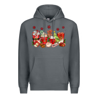 Rock Christmas coffee cups Premium Hoodie - texasbilliewilder