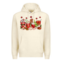Sandshell Christmas coffee cups Premium Hoodie - texasbilliewilder