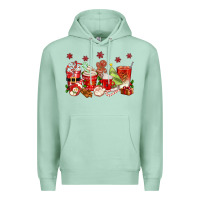 Seafoam Christmas coffee cups Premium Hoodie - texasbilliewilder