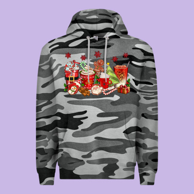 Christmas Coffee Cups Premium Hoodie Designed By Texasbilliewilder