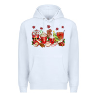 White Christmas coffee cups Premium Hoodie - texasbilliewilder